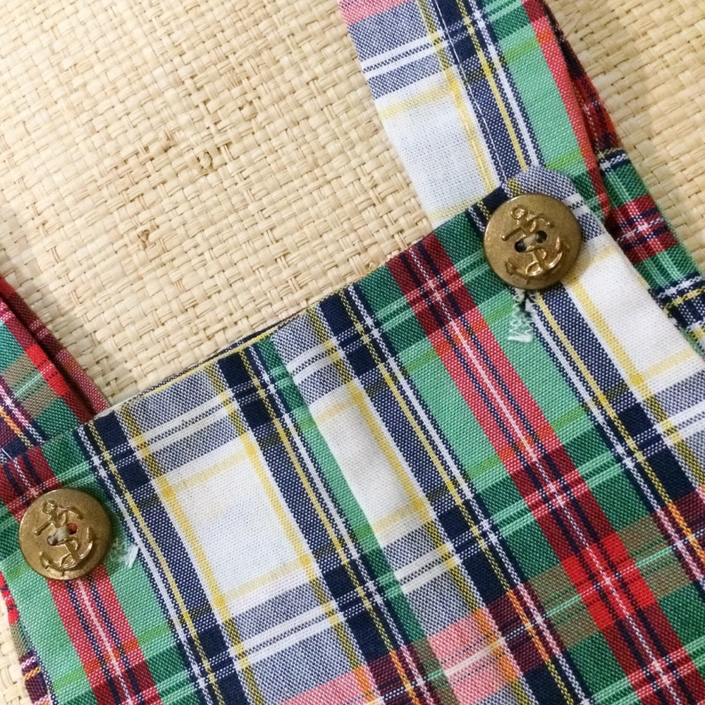 Vintage Preppy Plaid Boys sz2 Short Romper - Picture 3 of 4